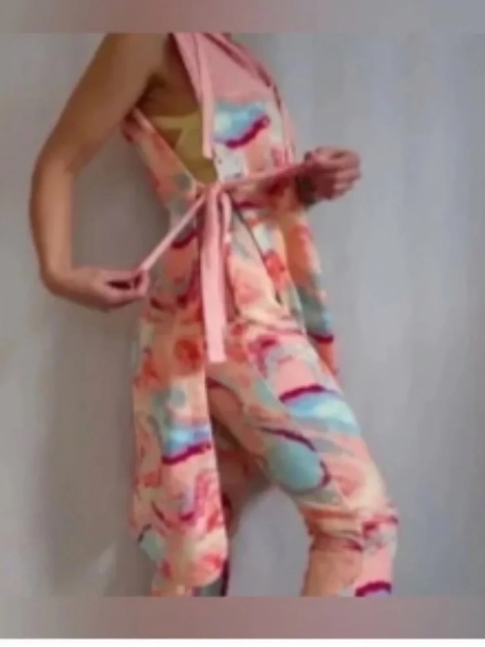 Free People Marble Tie-Dye Two-Piece Set in Pink, Coral & Aqua